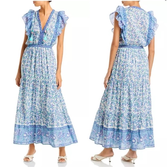 Bell Dresses & Skirts - Bell  by Alice Bell Viv Maxi Dress woman’s floral ruffle sleeves size S